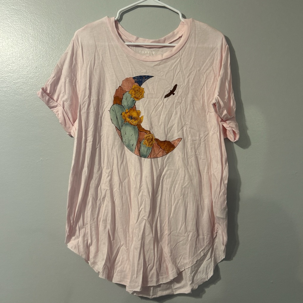 Torrid Light Pink Relaxed Fit T-Shirt